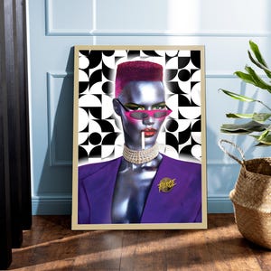 grace jones purple dress Jones Crystal Hooded Dress NARCES