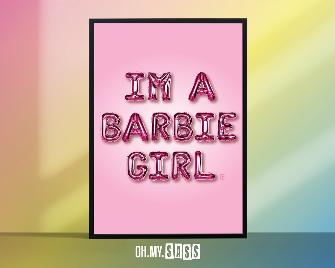 Tik Tok In A Barbie World Lyrics Barbie Girl Pink Balloon Font
