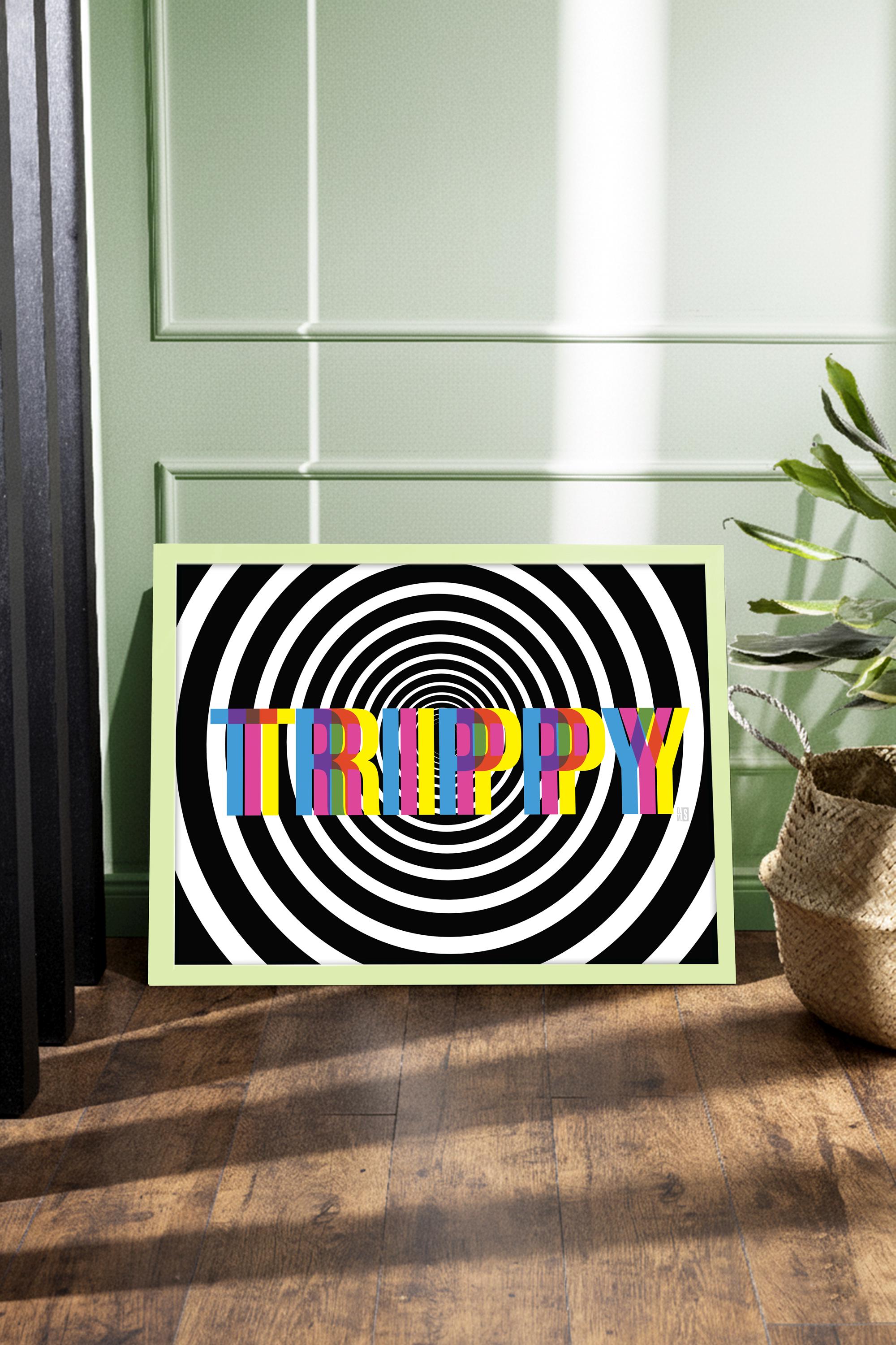 Trippy Rave Acid House Print | Typography Poster | Techno Music