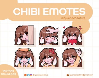 Curly Chibi Girl Etsy