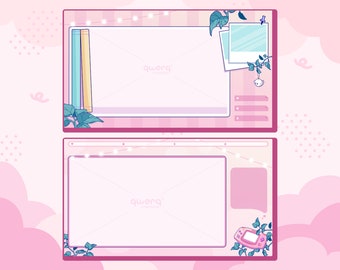 Retro Lofi Overlay | Customizable | Stream Overlay | Retro Gamer | Pixel | Comfy Aesthetic | Pastel | Kawaii