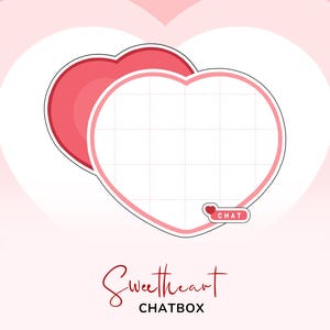 Cuadro de chat de amor / San Valentín / Decoración de transmisión / Recurso de Vtuber / Animación / Superposición de transmisión / Twitch / Lindo