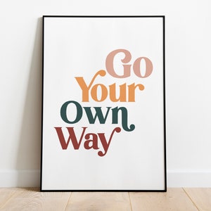 Wall Art, Go Your Own Way, Fleetwood Mac, Lyrics, Digital Download
