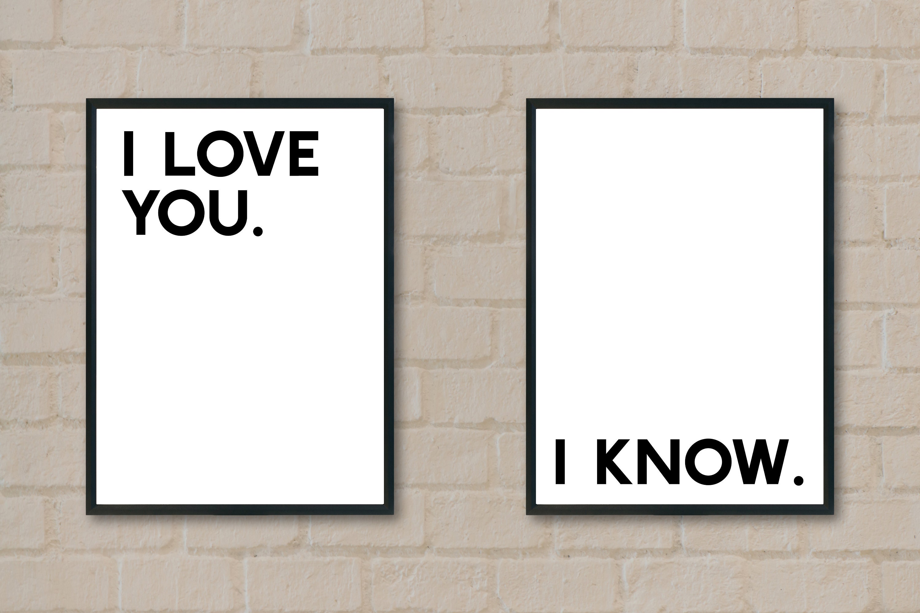 Wall Art I Love You I Know Star Wars Quote Digital Etsy