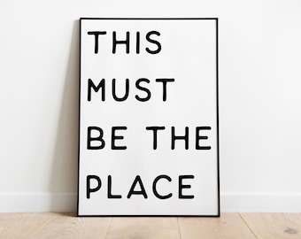 Wall Art, This Must Be The Place, Talking Heads, Lyrics, Digital Download