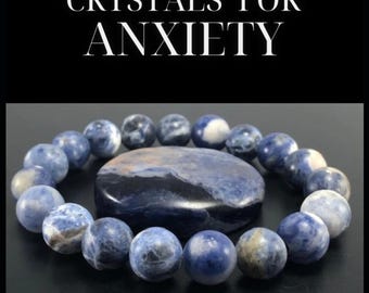 Sodalite Anxiety Relief Bracelet: Genuine Gemstone Calming Energy