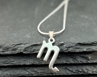 Scorpio Zodiac Necklace: Stainless Steel Astrology Charm