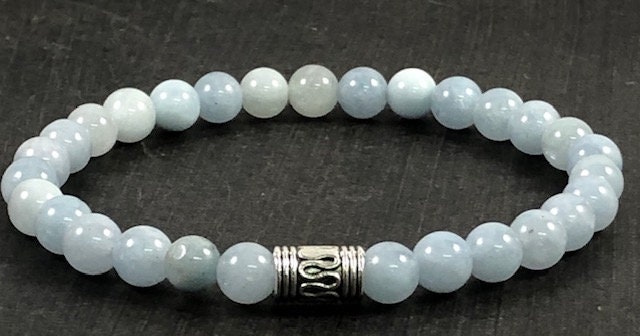 Aquamarine Beaded Bracelet & Tree of Life Necklace Gift Set | Etsy