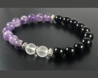 Best Selling Empath Protection Bracelet,Amethyst Bracelet,Genuine Amethyst,Empath Gift Box,Gemstone Bracelet,Healing Crystal Bracelet