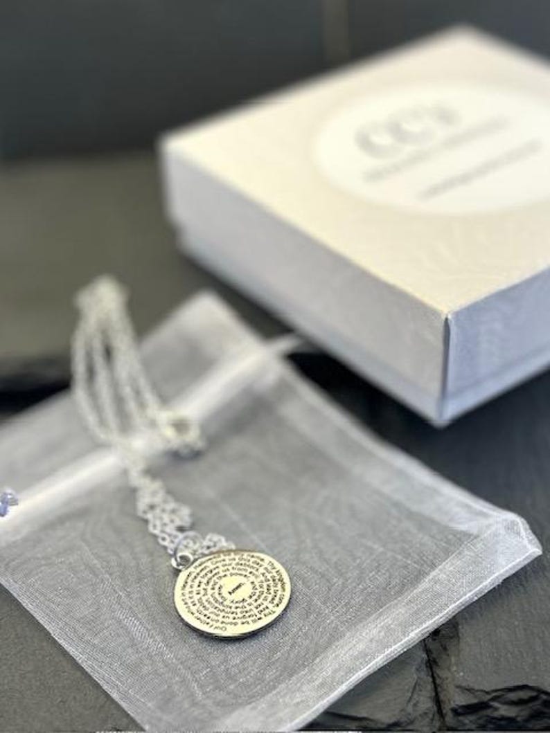 Collier prière du Seigneur, collier à breloques en acier inoxydable, collier inspirant, notre père qui est aux cieux, collier de prière image 5