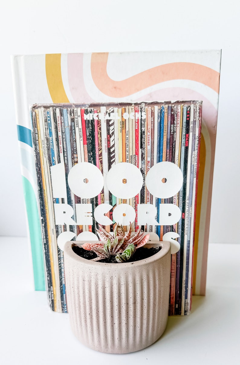 Planter Book Ends | Concrete Office Decor | Concrete Book End | Modern ...