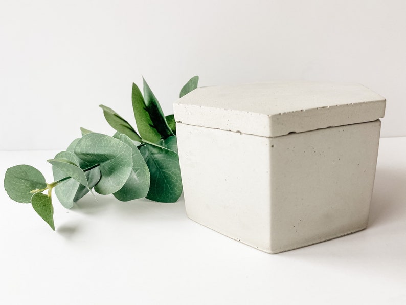 Concrete Jewelry Box With Lid Jewelry Storage Jewelry Box Etsy