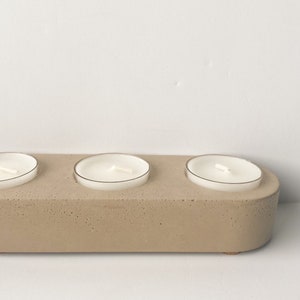 Tea Light Candle Holder Concrete Office Decor Concrete Candle Holder Modern Home Decor Tea Light Candle image 3