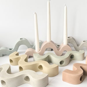 Concrete Candle Stick Holder | Wave Candle Holder | Candle Stick Holder | Candle Holder | Modern Decor | Concrete Home Decor