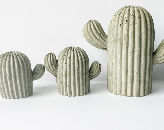 Concrete Cactus Decor | Concrete Decor | Cactus Home Decor | Modern Home Decor | Minimalist | Housewarming Gift