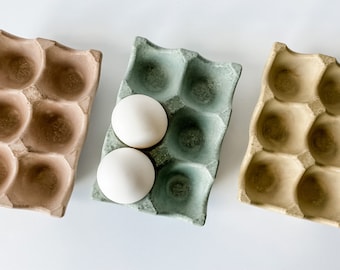 Egg Storage Tray | Concrete Kitchen Decor | Egg Storage | Modern Farmhouse Style | Egg Collection | Backyard Chickens