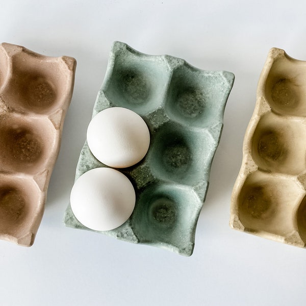 Egg Storage Tray | Concrete Kitchen Decor | Egg Storage | Modern Farmhouse Style | Egg Collection | Backyard Chickens