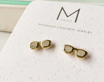 Concrete Sunglasses Stud Earrings |  Sunglass Earrings | Stud Earrings | Unique Jewelry | Concrete Jewelry | Sunglasses | Fun Gift Idea