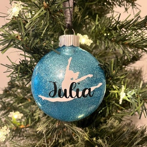 Personalized Dance Ornaments | Glitter Disc Christmas Ornaments | Personalized Ornaments