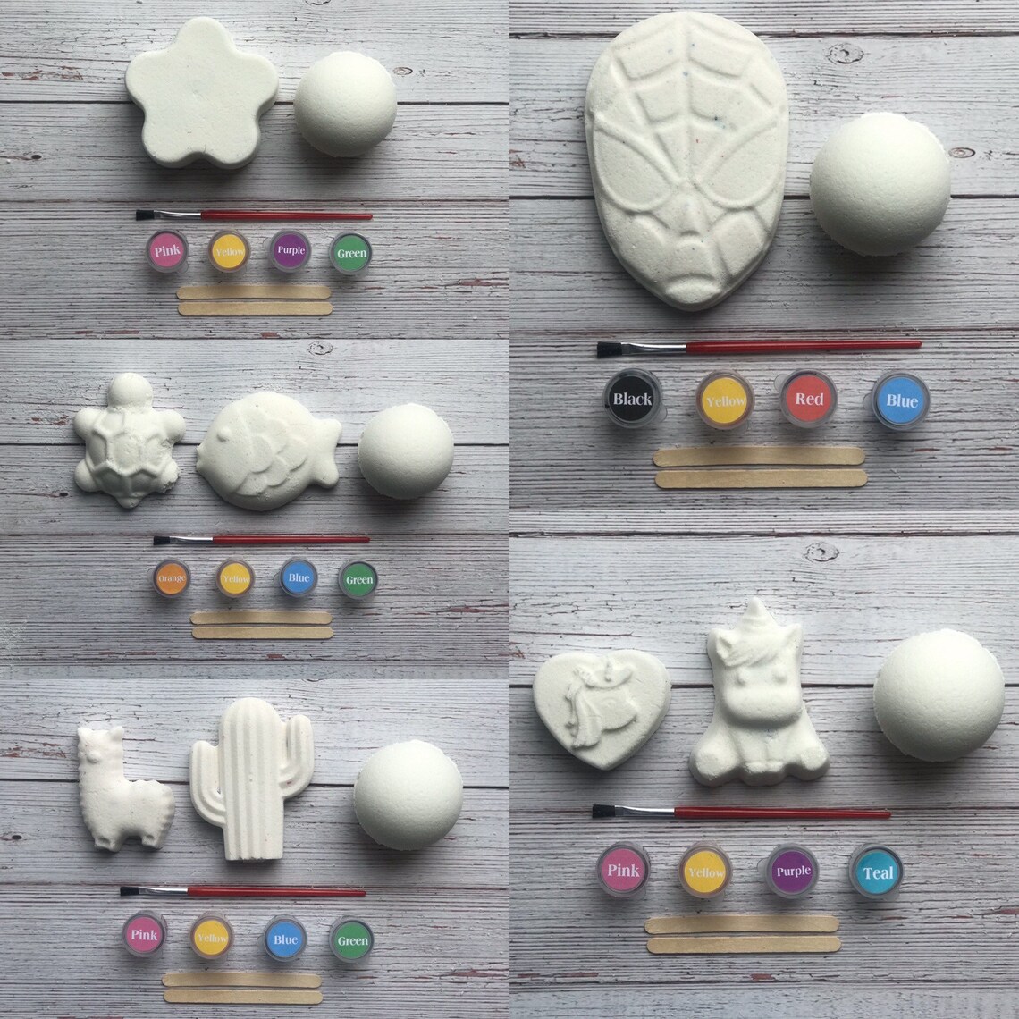 Paint Your Own Bath Bombs Kit for Children DIY Bath Bombs Etsy