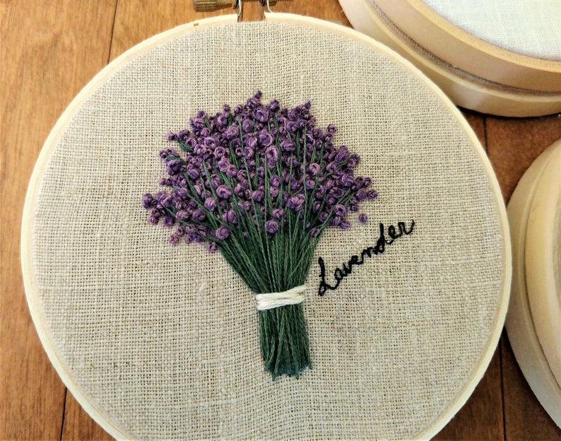 Mini lavender embroidery nwcvq for 4 hoop flower  etsy Mini lavender embroidery nwcvq for 4 hoop flower  etsy