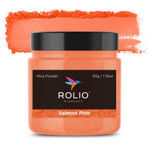 Mica Powder Salmon Pink Color Pigment Powder for Epoxy Resin, Silicone, Nail Polish, Makeup, Candle Making, Bath Bombs, Soap Making, Paint