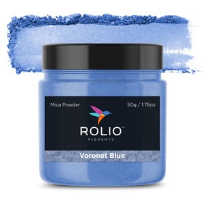 Mica Powder Voronet Blue Color Pigment Powder for Epoxy Resin, Silicone, Nail Polish, Makeup, Candle Making, Bath Bombs, Soap Making, Paint