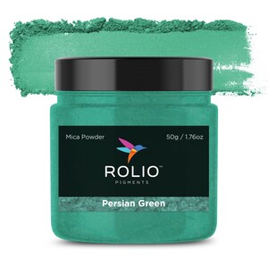 Mica Powder Persian Green Color Pigment Powder for Epoxy Resin, Silicone, Nail Polish, Makeup, Candle Making, Bath Bombs, Soap Making, Paint