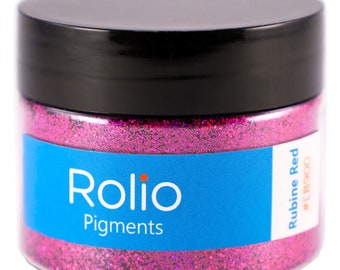 Brillo holográfico rojo rubine - 1 oz de tamaño fino de grado cosmético para resina, maquillaje, brillo de labios, uñas, brillo de labios, suministros de artesanía