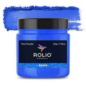 Mica Powder Blue Azure Color Pigment Powder for Epoxy Resin, Silicone, Nail Polish, Makeup, Candle Making, Bath Bombs, Soap Making, Paint