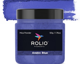 Mica Powder Arabic Blue Color Pigment Powder for Epoxy Resin, Silicone, Nail Polish, Makeup, Candle Making, Bath Bombs, Soap Making, Paint