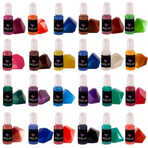 Rolio Resin Liquid Pigment Pearlescent Color 24 Colors for Epoxy Resin, UV  Resin, Jewelry Making, Crafts Decorations, DIY Art 10 Ml Each 