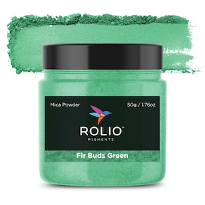 Mica Powder Fir Buds Green Color Pigment Powder for Epoxy Resin, Silicone, Nail Polish, Makeup, Candle Making, Bath Bomb, Soap Making, Paint