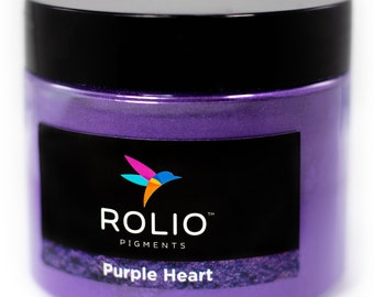 Mica Powder Purple Heart Color Pigment Powder for Epoxy Resin, Silicone, Nail Polish, Makeup, Candle Making, Bath Bombs, Soap Making, Paint