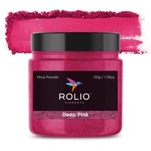 Mica Powder Deep Pink Color Pigment Powder for Epoxy Resin, Silicone, Nail Polish, Makeup, Candle Making, Bath Bombs, Soap Making, Paint