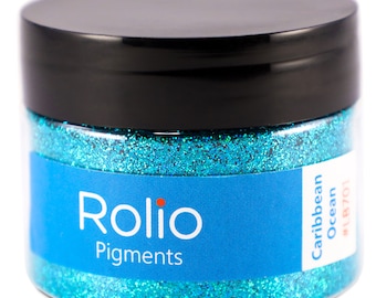 Caribbean Ocean Holographic Glitter - 1oz Fine Size Cosmetic-Grade for Resin, Makeup, Lip Gloss, Nails, Lipgloss, Craft Supplies