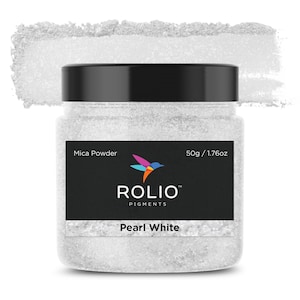Mica Powder Pearl White Color Pigment Powder for Epoxy Resin, Silicone, Nail Polish, Makeup, Candle Making, Bath Bombs, Soap Making