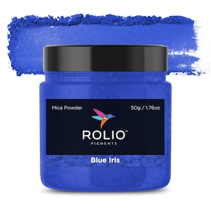 Mica Powder Blue Iris Color Pigment Powder for Epoxy Resin, Silicone, Nail Polish, Makeup, Candle Making, Bath Bombs, Soap Making, Paint