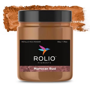 Moroccan Rust 50g Metallic Mica Powder Pigment for Epoxy Resin, Silicone, Nail Polish, Makeup, Candle Making, Cosmetics, Soap Making, Paint