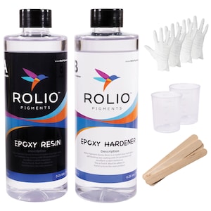 Epoxy Resin - 32 oz Kit, Crystal Clear, Glossy, UV Resistant, for DIY Art Crafts, Jewelry, Cast Coating Wood, Cast Resin, Molds 1:1 Ratio