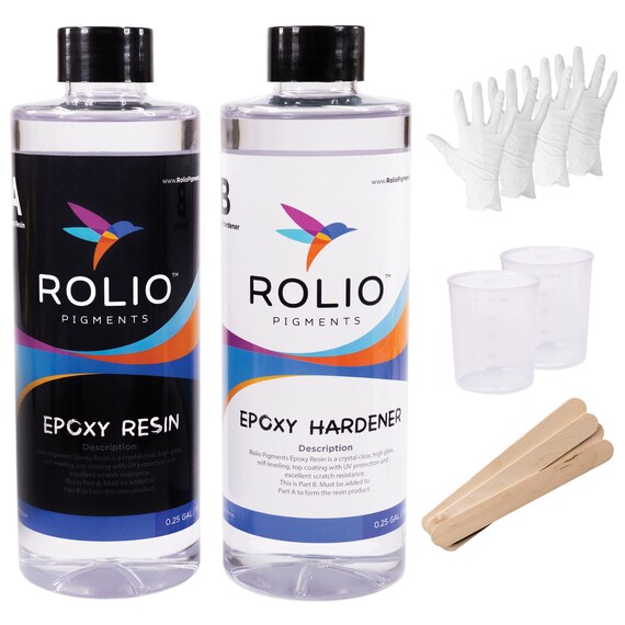 Epoxy Resin - 32 oz Kit, Crystal Clear, Glossy, UV Resistant, for DIY Art Crafts, Jewelry, Cast Coating Wood, Cast Resin, Molds 1:1 Ratio
