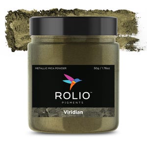 Viridian 50g Metallic Mica Powder Pigment for Epoxy Resin, Silicone, Nail Polish, Makeup, Candle Making, Cosmetics, Soap Making, Paint