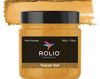 Mica Powder Tuscan Sun Color Pigment Powder for Epoxy Resin, Silicone, Nail Polish, Makeup, Candle Making, Bath Bombs, Soap Making, Paint