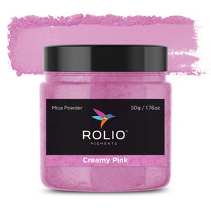 Mica Powder Creamy Pink Color Pigment Powder for Epoxy Resin, Silicone, Nail Polish, Makeup, Candle Making, Bath Bombs, Soap Making, Paint