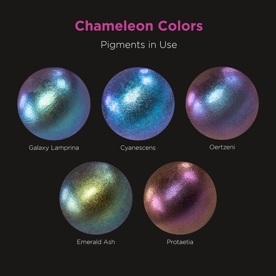 Chameleon Mica Powder 4 Pack - Color Shift Pigment For Epoxy Resin, Tumbler, Nail Art, Polymer Clay & More | Buy Now With Express International Delivery