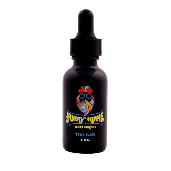 Tiki Bar Beard Oil for Men | Conditioning | Softer Beard | Help Stop Beard Itch | Furry Hippie Beard Company | 1oz | 29ml