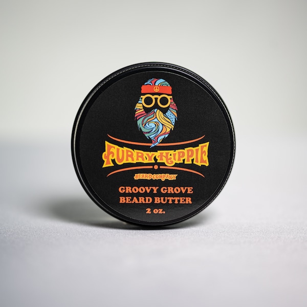 Groovy Grove Baardboter voor Mannen | Conditionering | Zachtere baard | Help baardjeuk te stoppen | Furry Hippie Beard Company | 2oz | 59ml