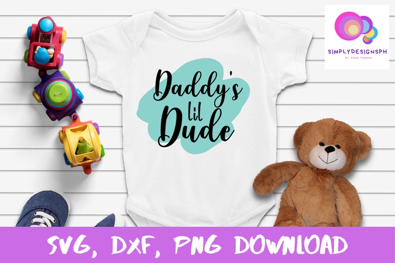 Download Daddy's lil dude svg png and dxf baby onesie svg baby | Etsy