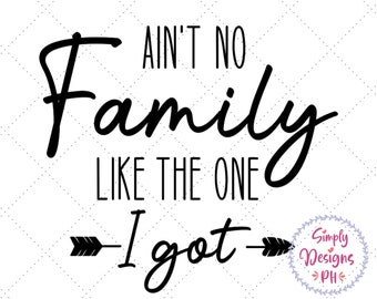 Non c'è nessuna famiglia come quella che ho avuto SVG Cut file uso commerciale download istantaneo Citazione SVG per famiglie decorazione per la casa Segno di famiglia