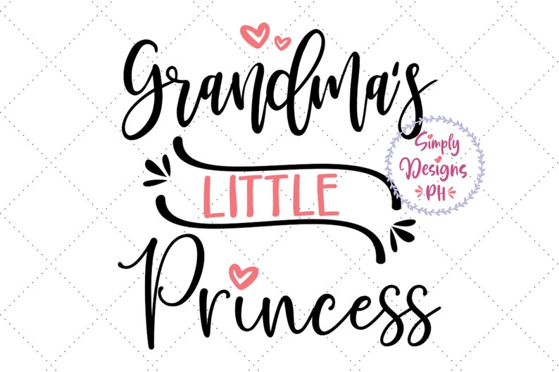 Grandma's little princess svg Grandma's girl | Etsy